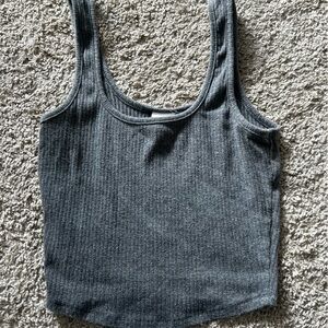 Charcoal grey cropped tank top women’s